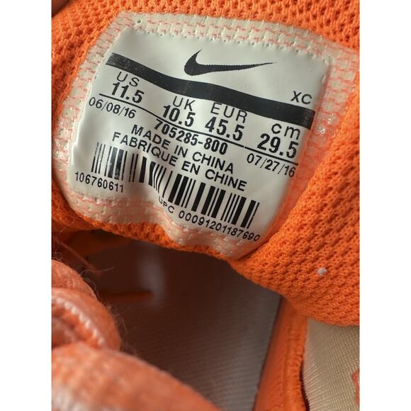 Nike Lunar Ballistec 1.5 Tennis Shoes Men’s Size 11.5 Orange Purple 705285-800 - Picture 8 of 16